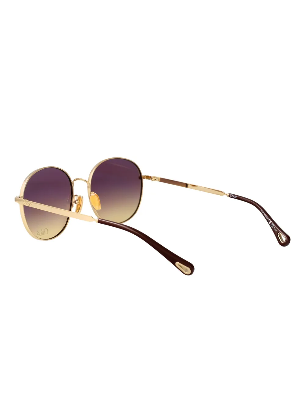 Chloé Eyewear Zonnebril met rond montuur Goud