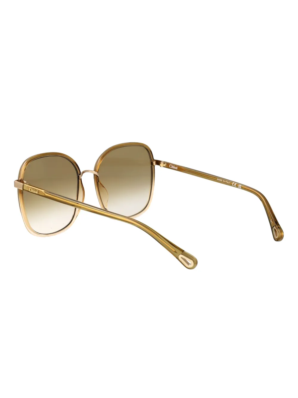 Chloé Eyewear Zonnebril met vierkant montuur Bruin