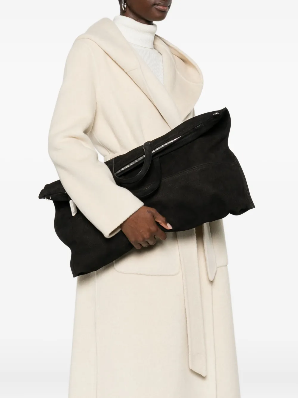 HAGS leather tote bag - Zwart