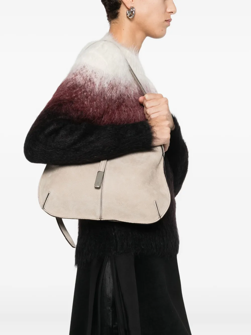 HAGS Leren schoudertas - Beige