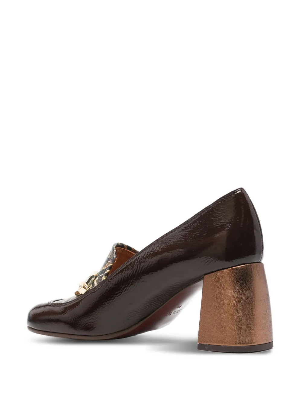 Chie Mihara 85 mm pumps met kettingdetail Bruin