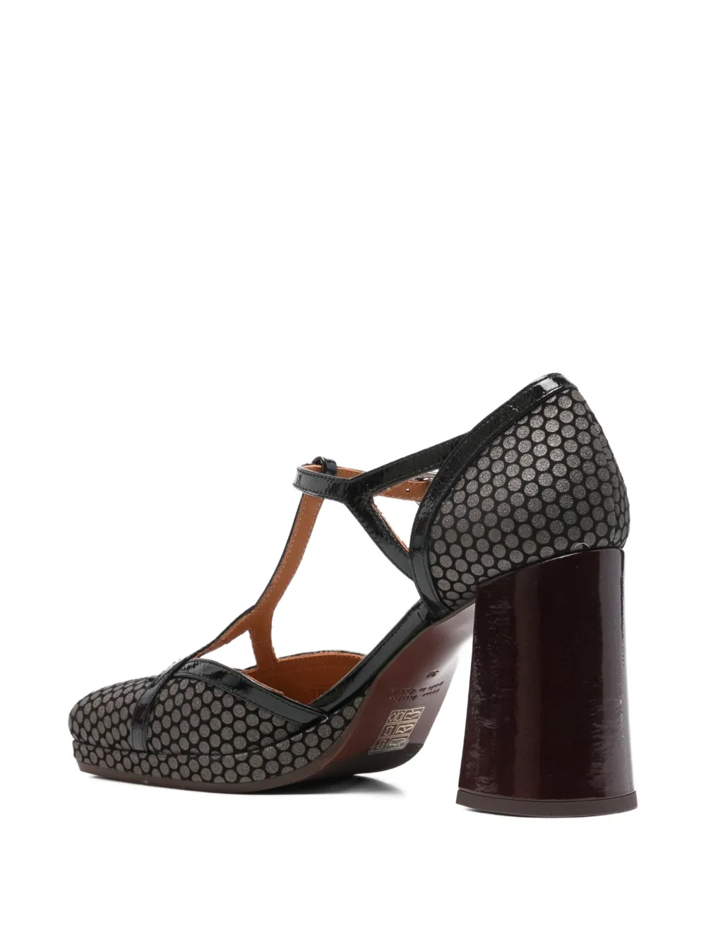 Chie Mihara 75mm T-strap Block-heel Pumps In Gray