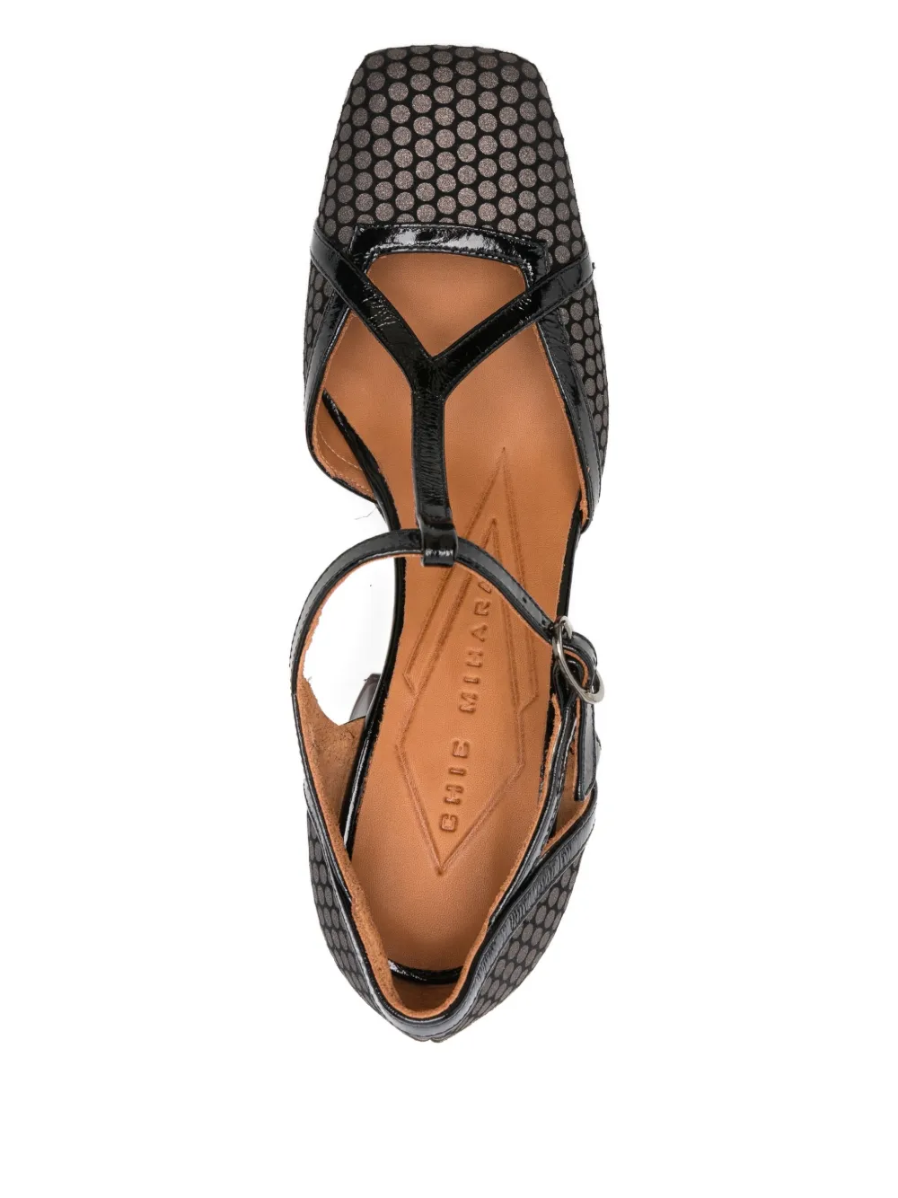 Chie Mihara 75mm T-strap Block-heel Pumps In Gray