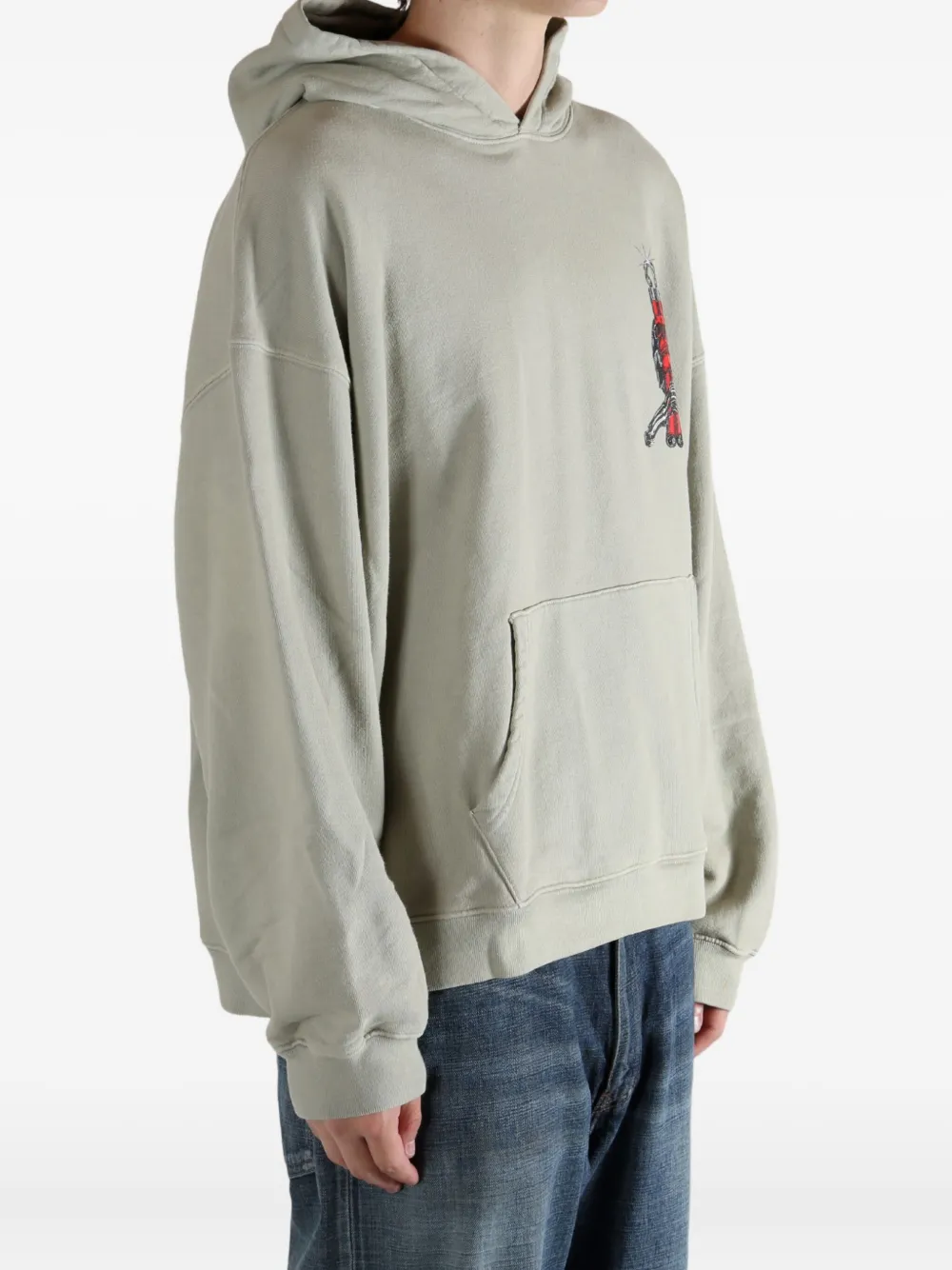 D-r-g-n Graphic-print Hoodie In Gray