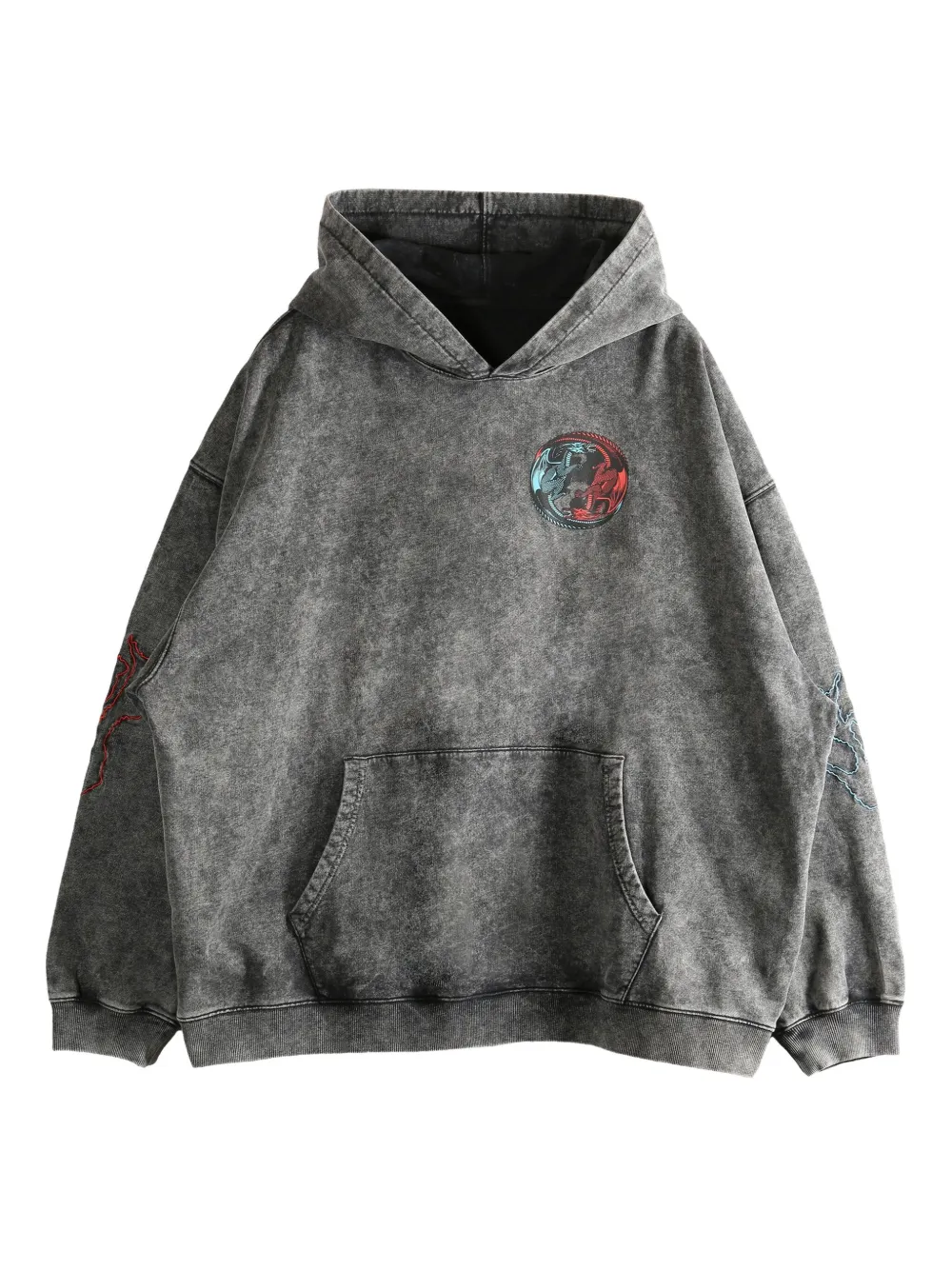 D-R-G-N Counter embroidered hoodie | gris | Image 1