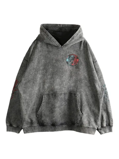 D-R-G-N Counter embroidered hoodie