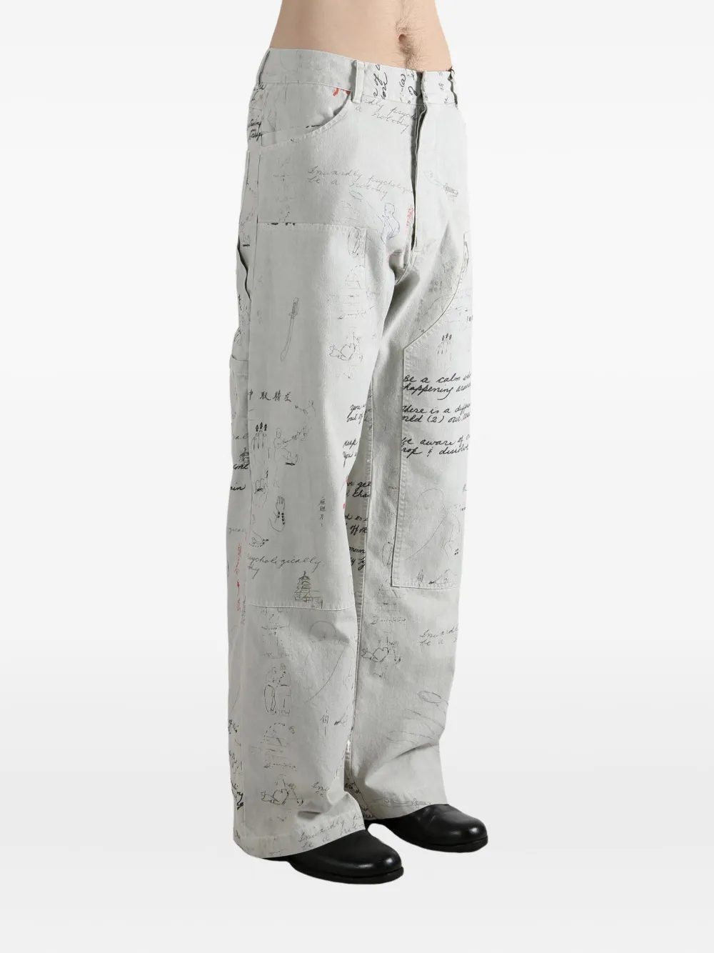D-r-g-n Meditations Trousers In Neutral