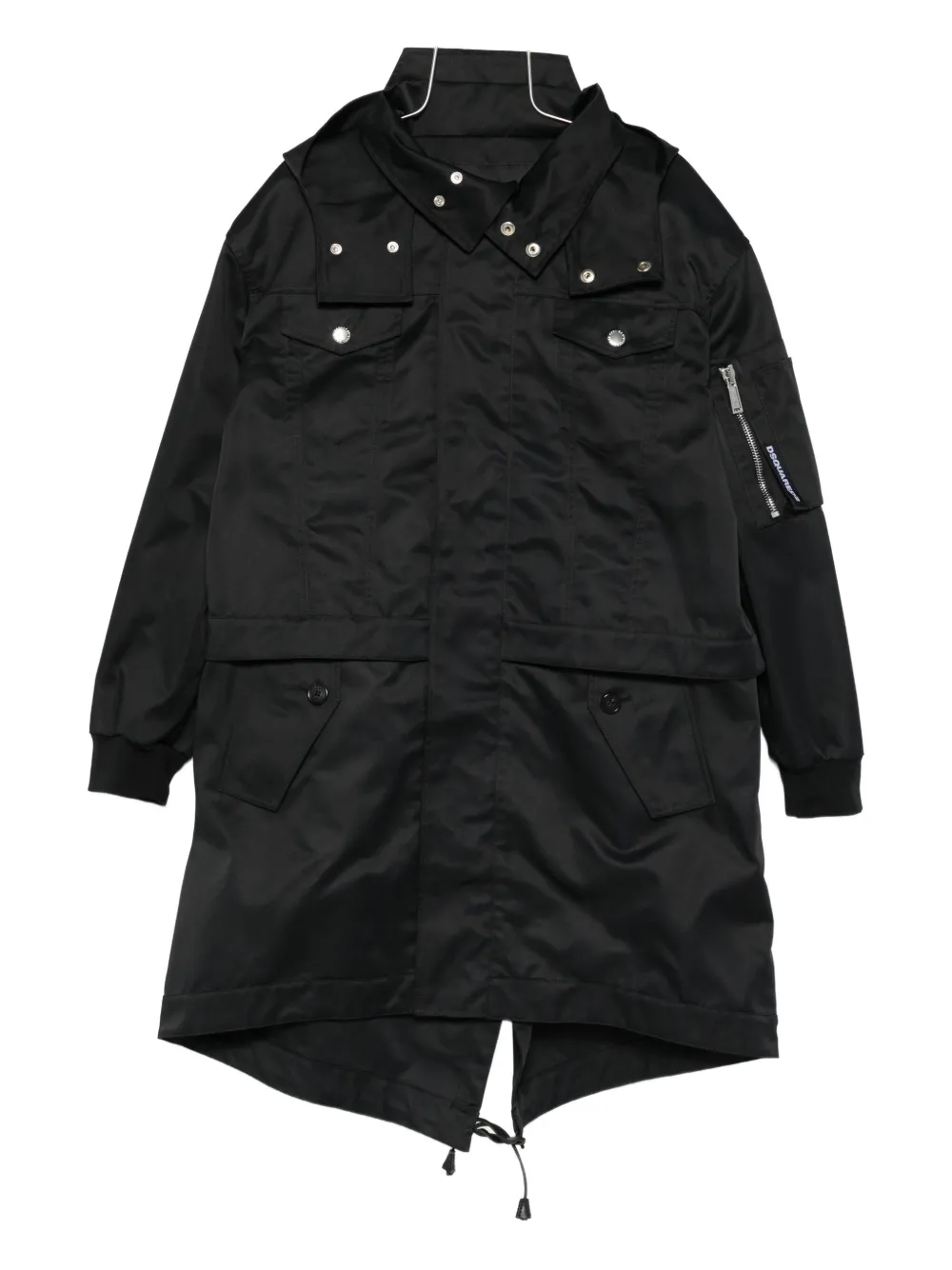 DSQUARED2 abrigo con bolsillo y paneles | negro | Image 1