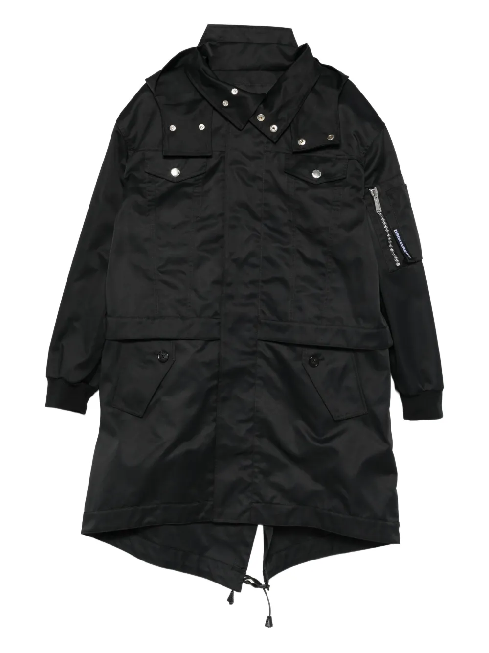 DSQUARED2 abrigo con paneles y bolsillo | negro | Image 1