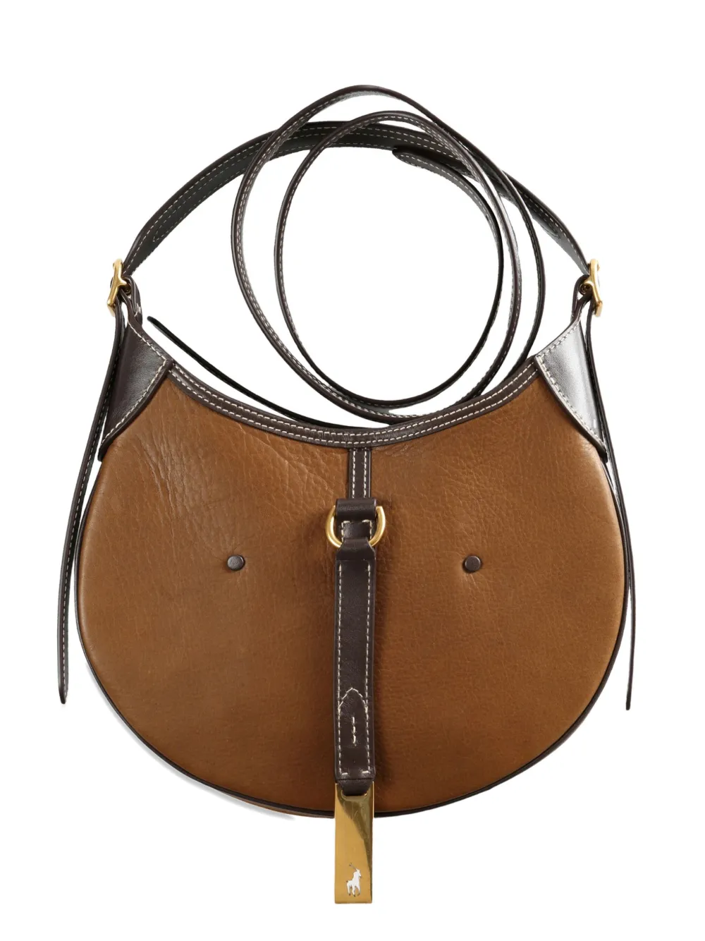 Polo Ralph Lauren Adjustable Handle Shoulder Bag In Brown