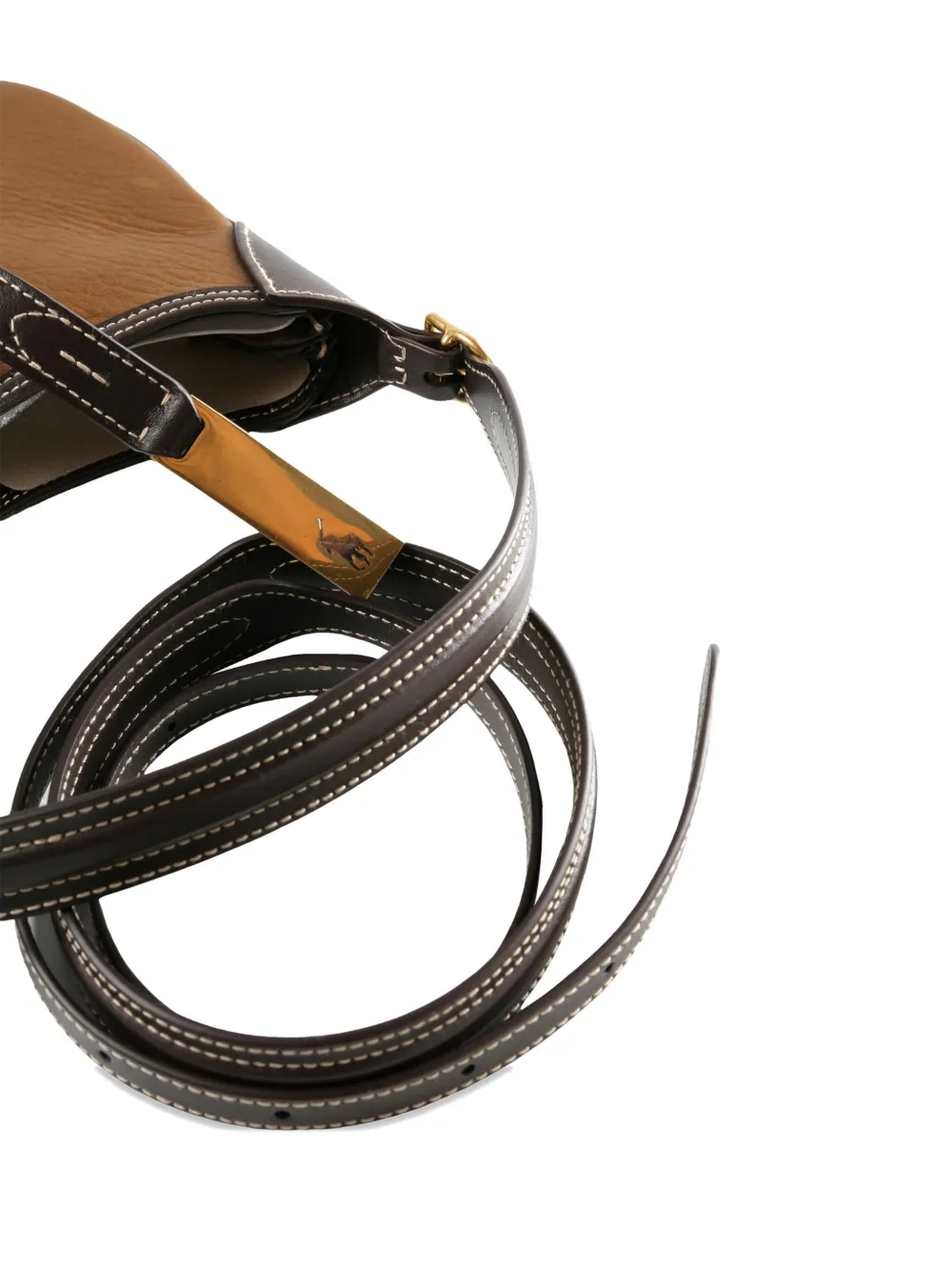 Polo Ralph Lauren Adjustable Handle Shoulder Bag In Brown