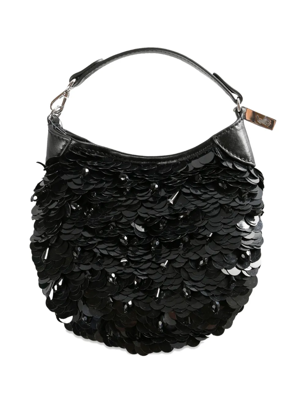 Polo Ralph Lauren small Polo ID paillette-embellished tote bag - Zwart