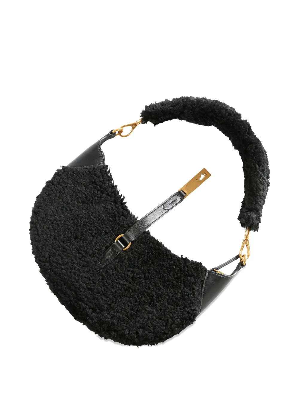 Polo Ralph Lauren small Polo ID shearling tote bag - Zwart