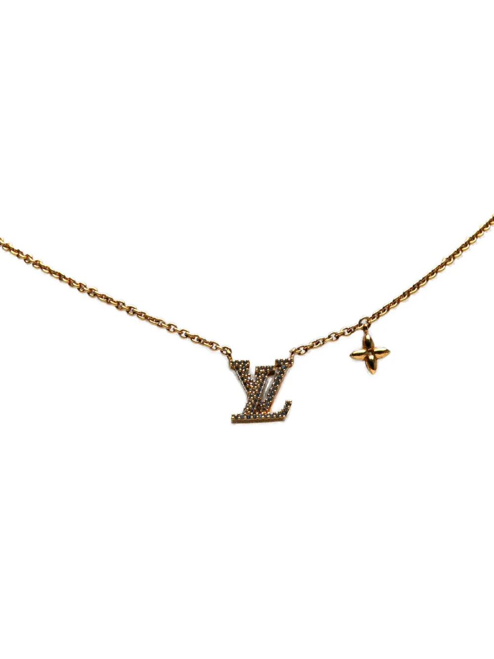 Louis Vuitton Pre-Owned 2023 Gold Plated LV Crystal Iconic Pendant Louis Vuitton Pre-Owned 2023 Gold Plated LV Crystal Iconic Pendant
