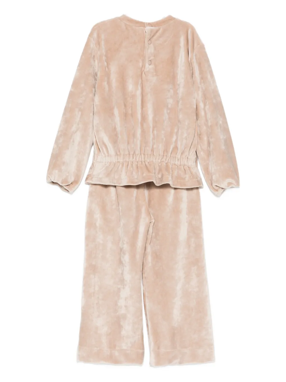 Lalalù Velvet Tracksuit In Neutral