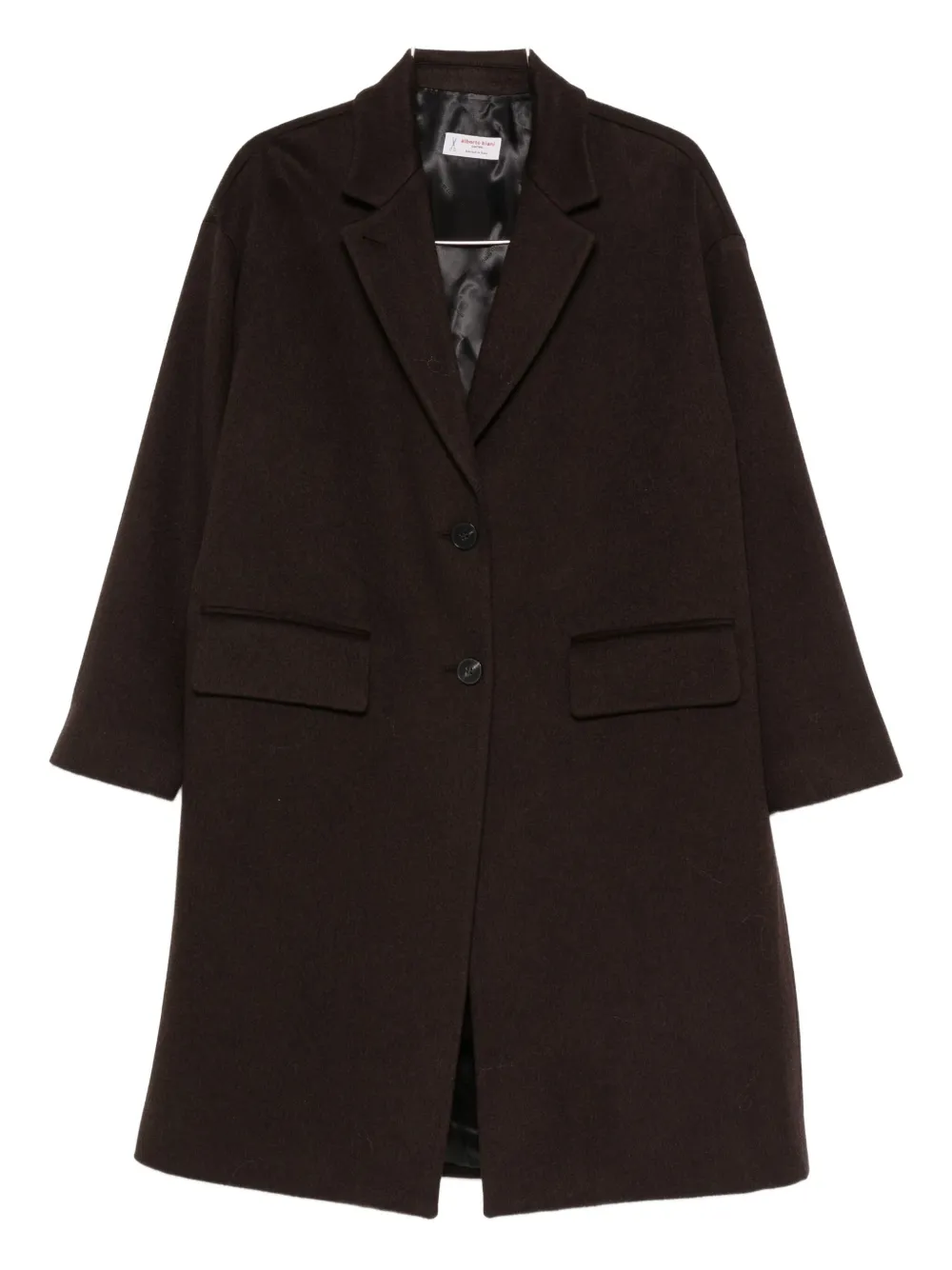 Alberto Biani Single-breasted Coat In Brown