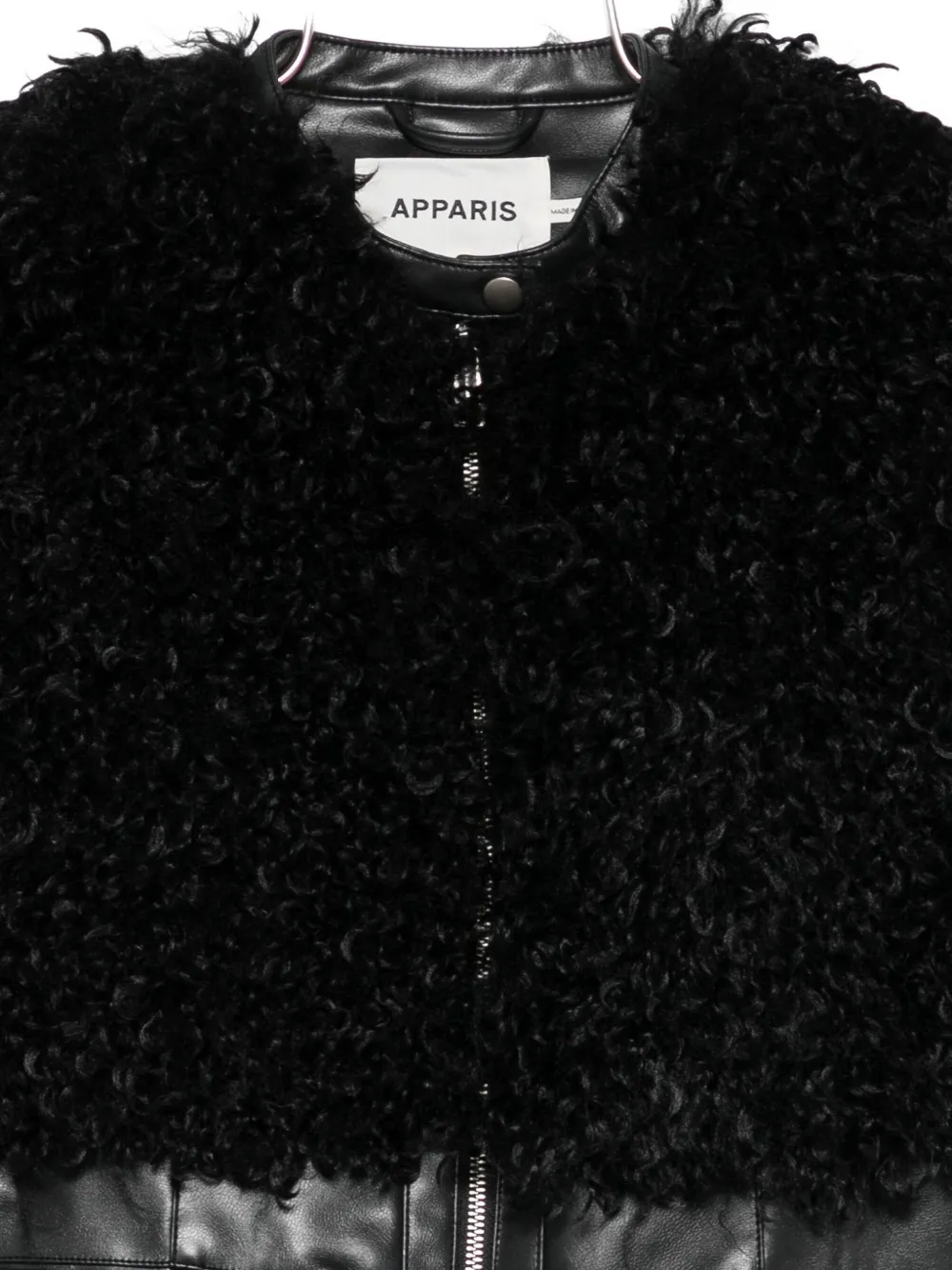 Apparis Faux-fur Sleeveless Jacket In Black