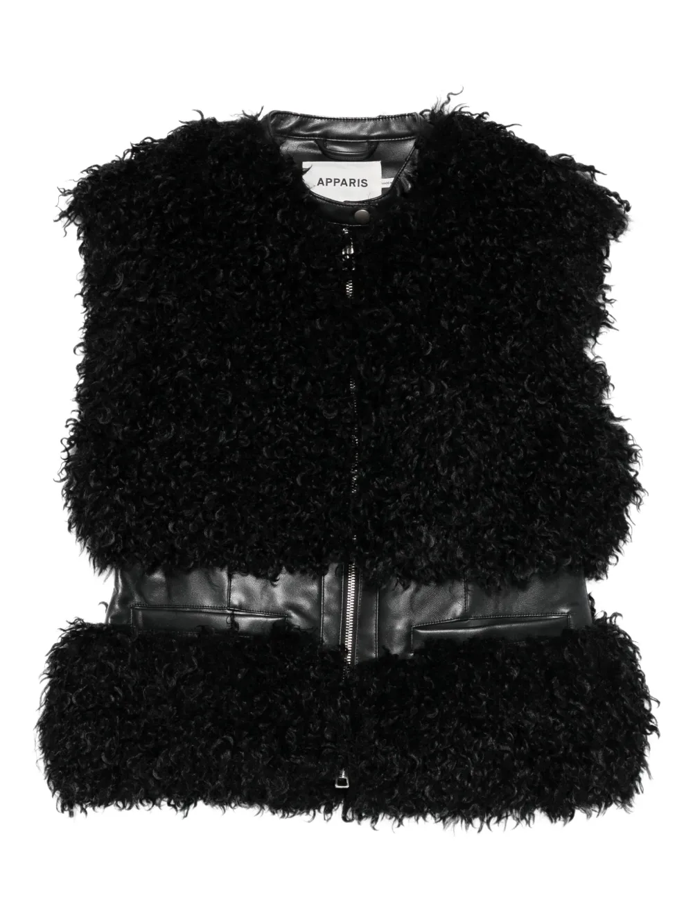 Apparis faux-fur sleeveless jacket - Nero