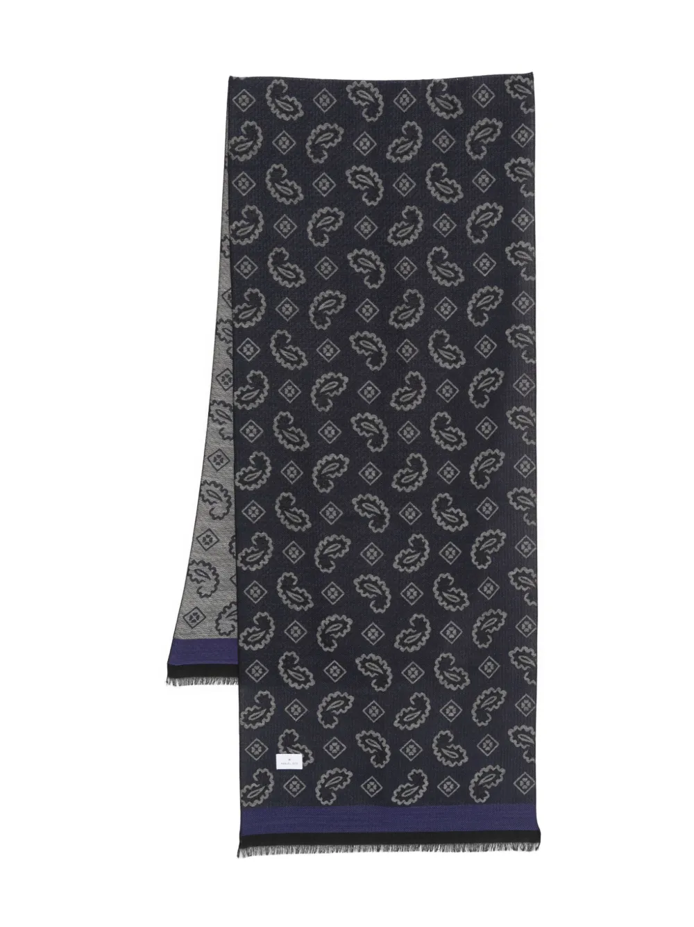 Manuel Ritz paisley-jacquard scarf - Blu