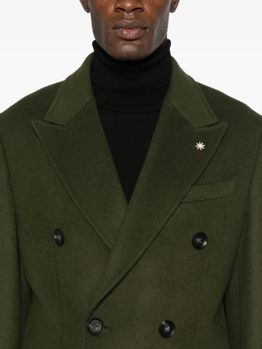Manuel Ritz Jas met dubbele rij knopen Groen