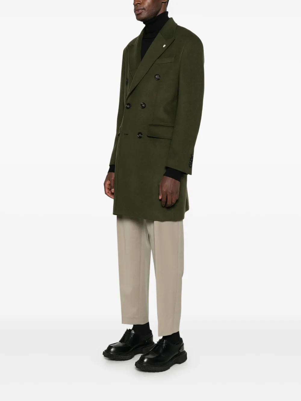 Manuel Ritz Jas met dubbele rij knopen Groen