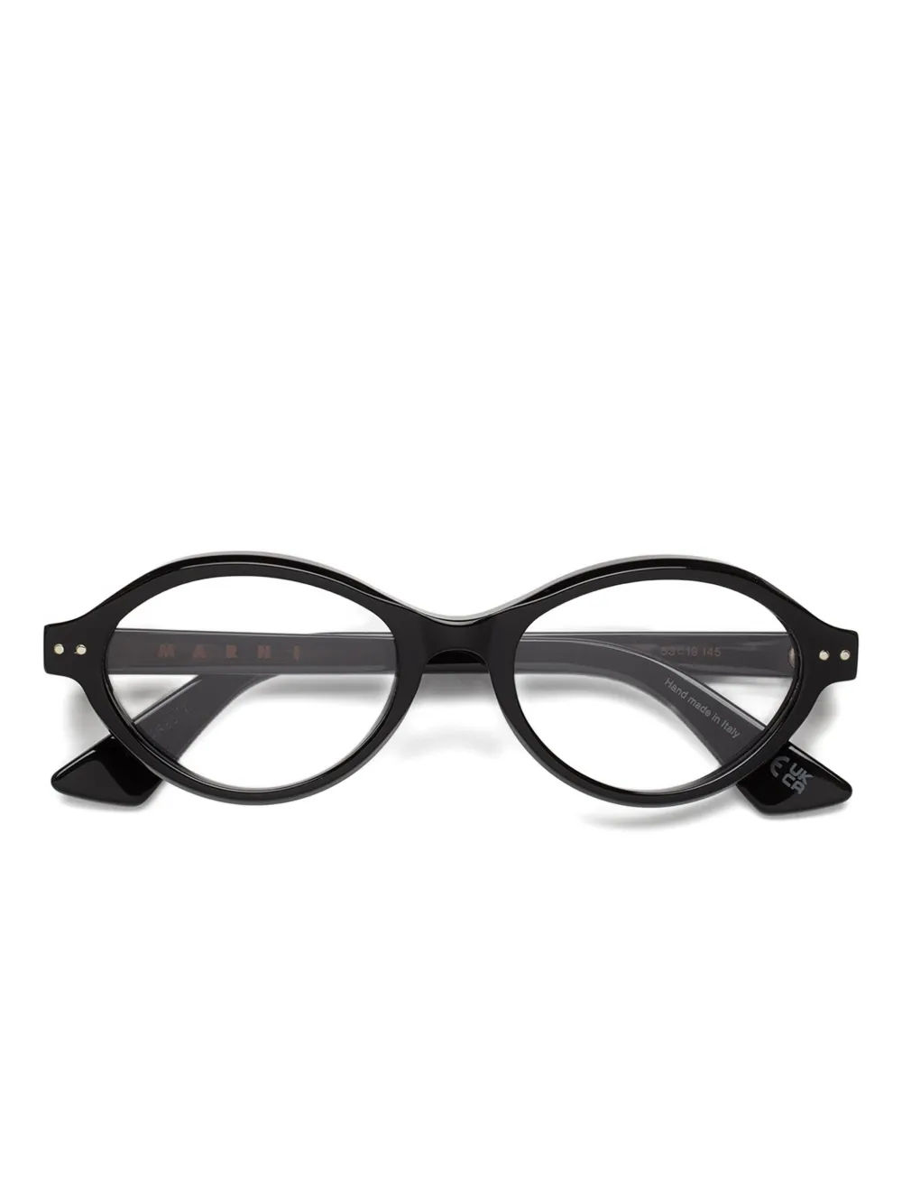Marni Eyewear Oval-frame Glasses In Black