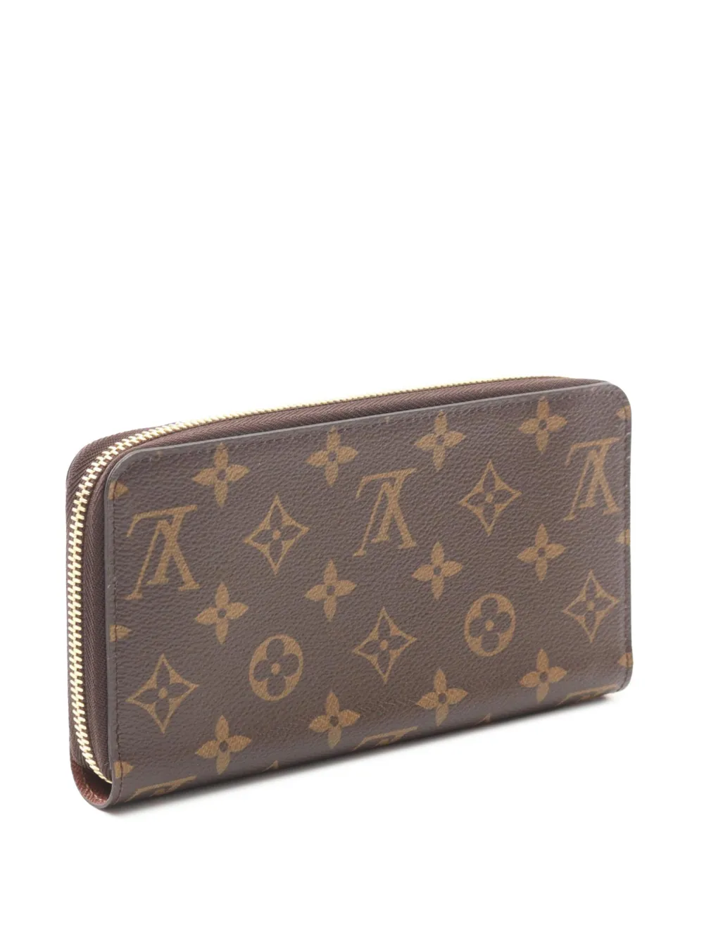 Pre-owned Louis Vuitton 2010-2025 Monogram Zippy Wallet Long Wallets In Brown