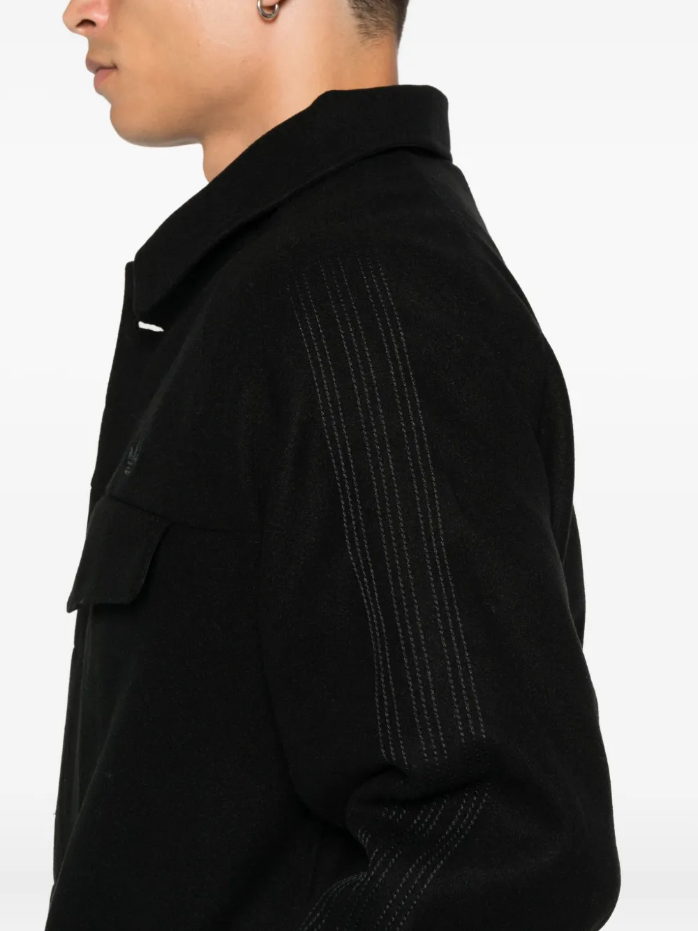 adidas Jas met drie strepen en logo Zwart