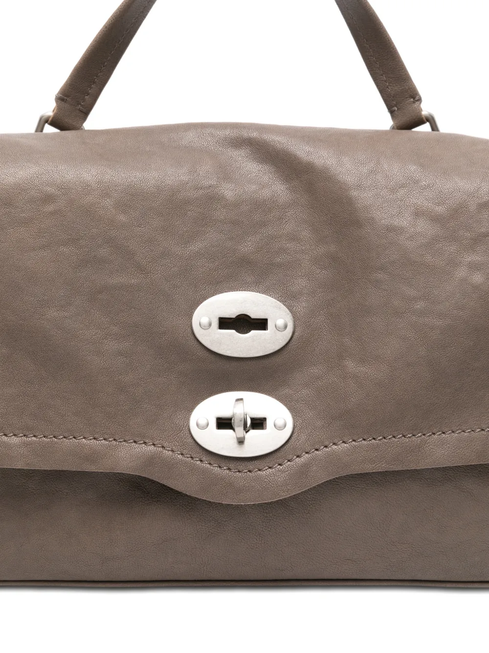 Zanellato Shopper met draaislot en studs Grijs