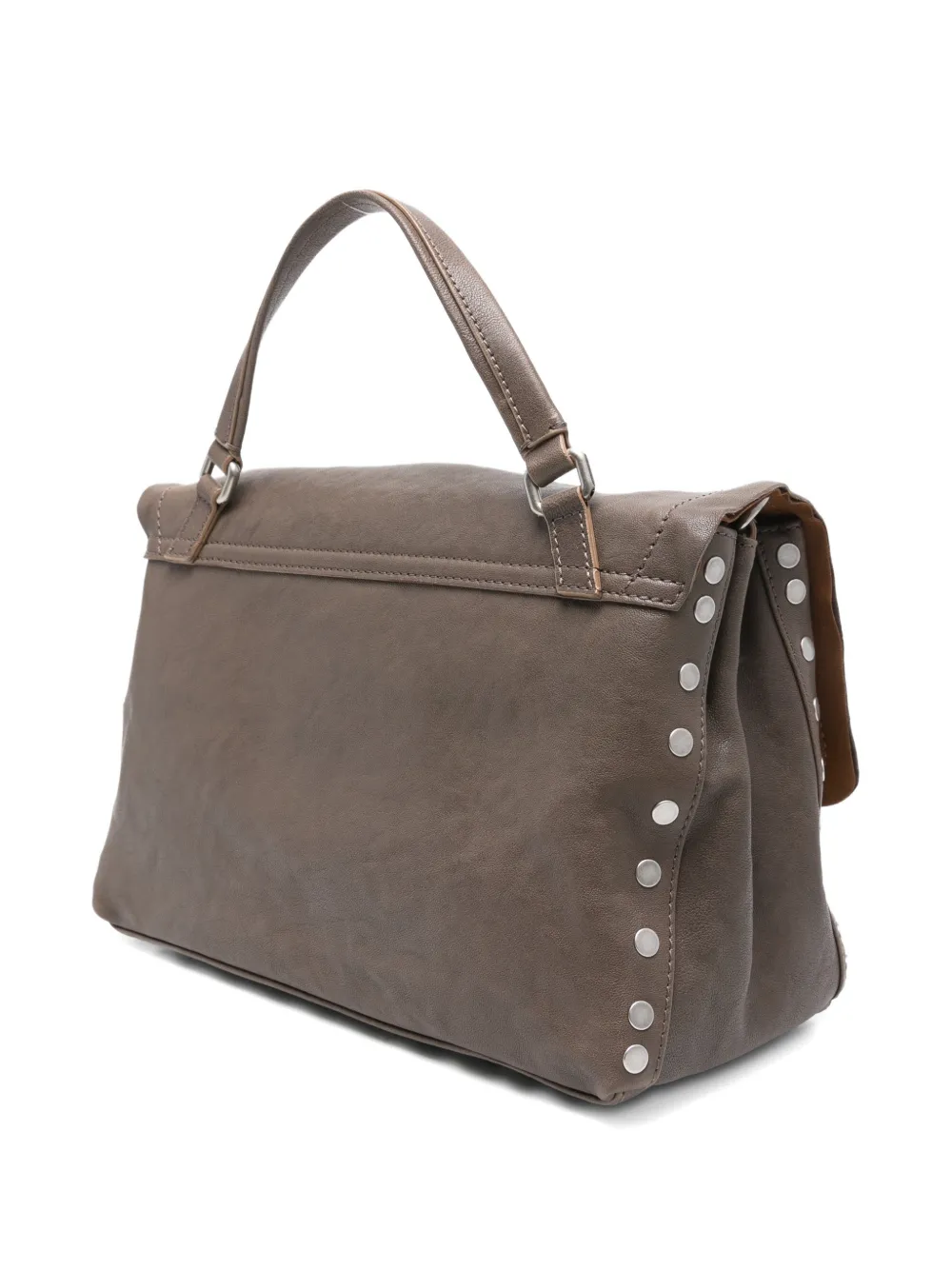 Zanellato Shopper met draaislot en studs - Grijs