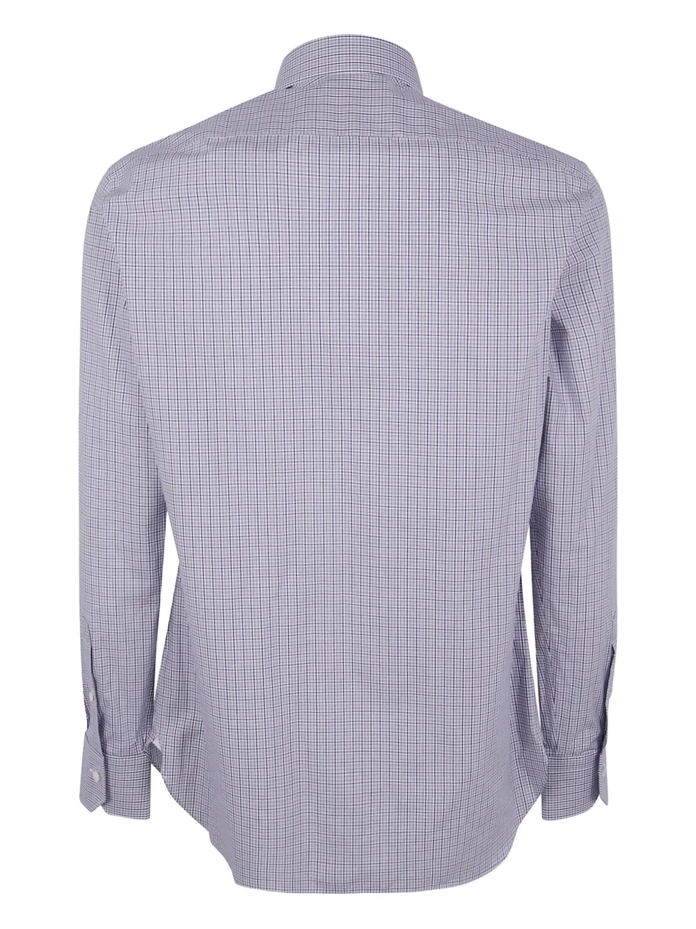 Zegna Geruit overhemd - Blauw