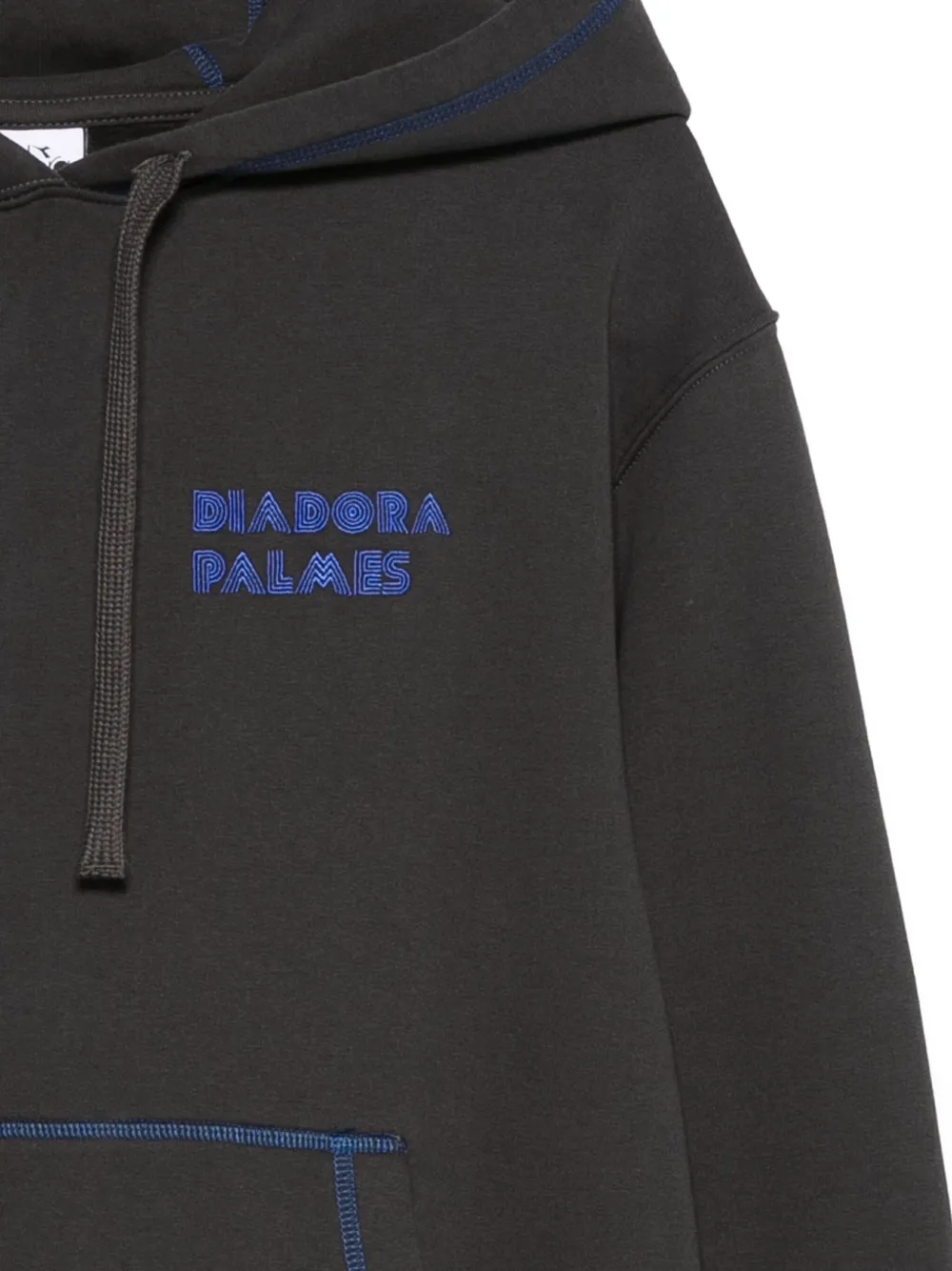 Diadora Hoodie met geborduurd logo Zwart