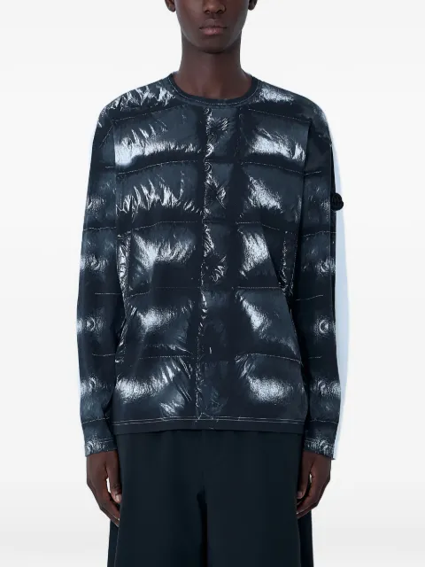 Moncler contrast panels logo print T-shirt