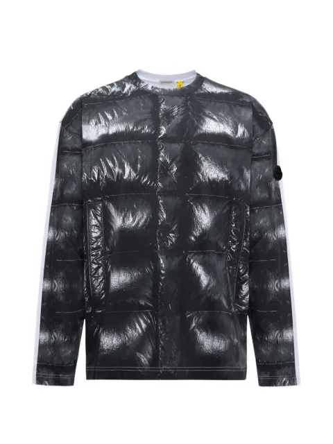 Moncler playera con paneles en contraste y logo estampado