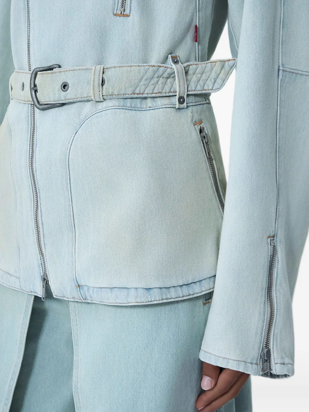 Kiko Kostadinov x Levi's Carina jack met riemdetail Blauw