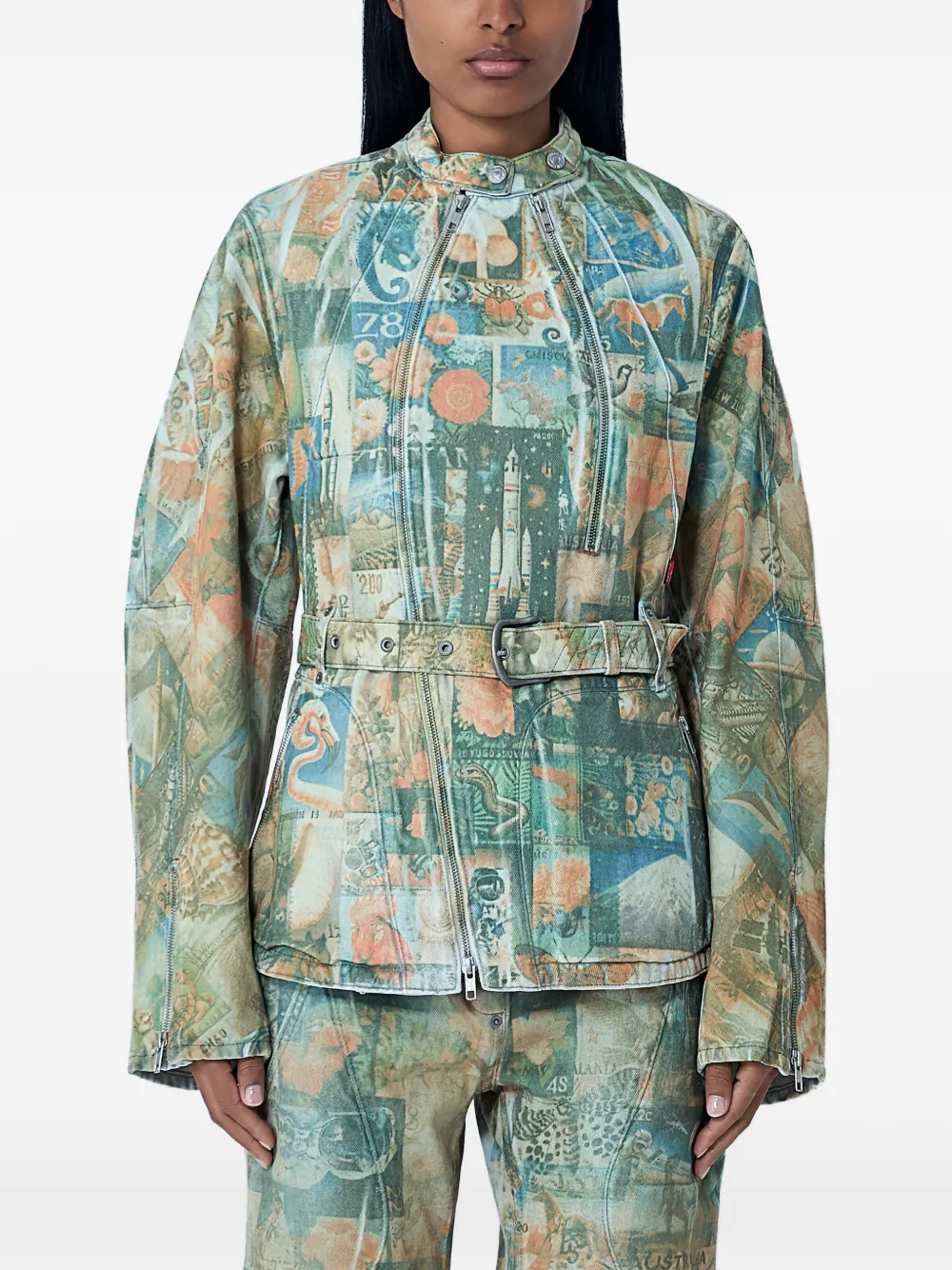 Kiko Kostadinov x Levi's Carina belt-detail jacket - Toni neutri