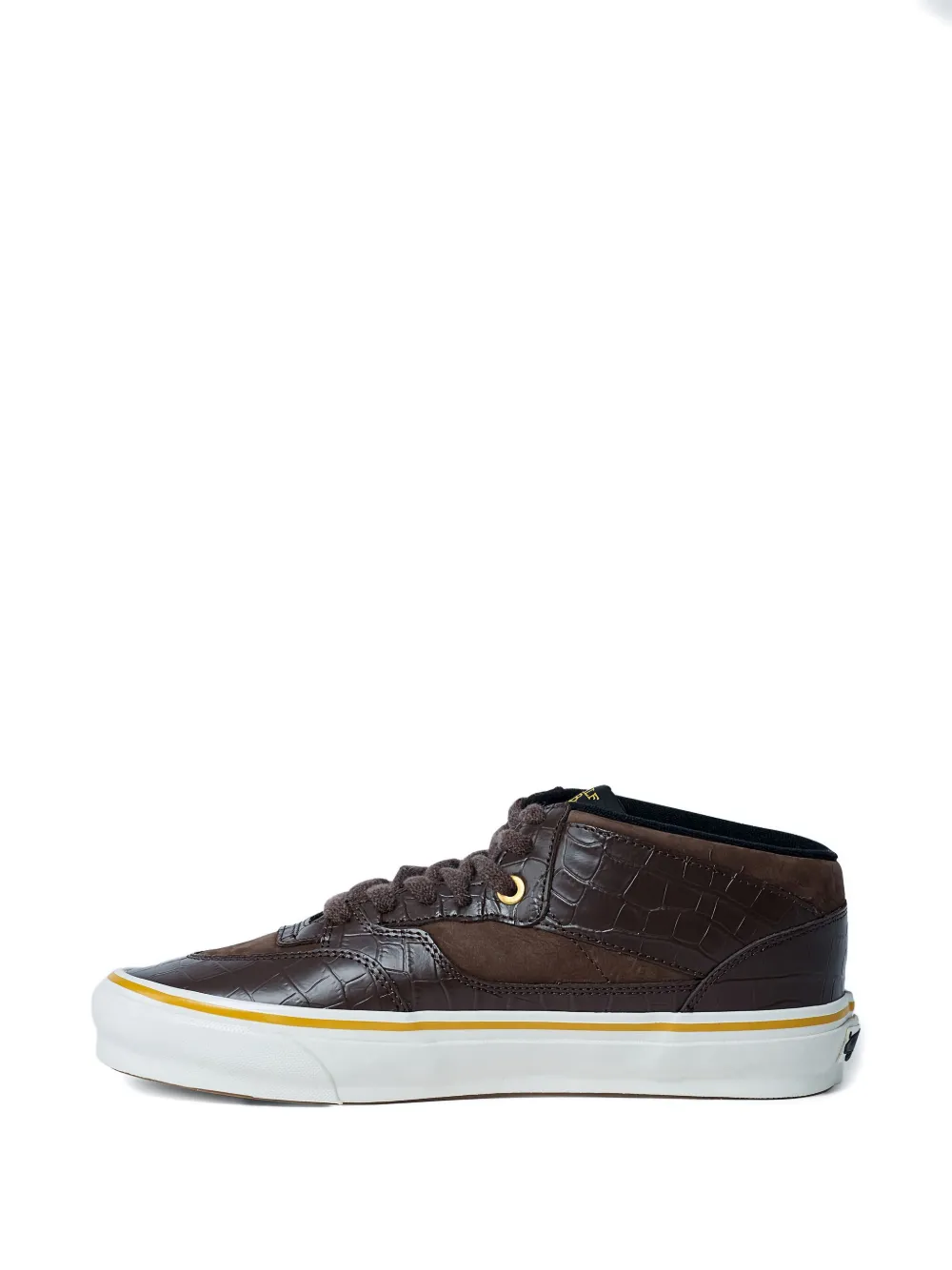 Vans Half Cab 33 Vibram Croc-embossed Sneakers In Brown