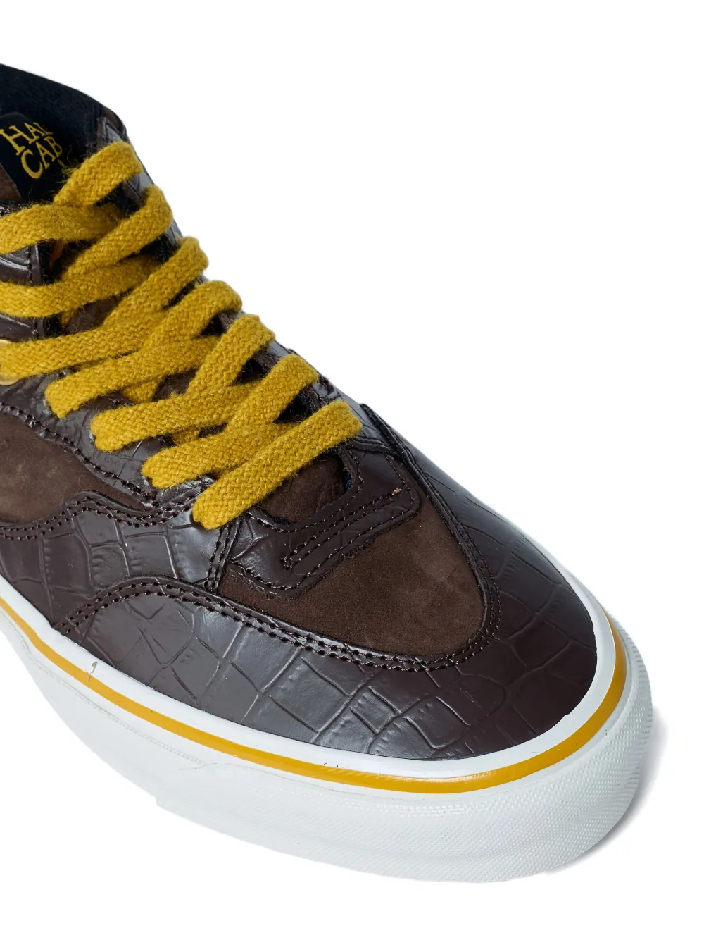 Vans Half Cab 33 Vibram Croc-embossed Sneakers In Brown