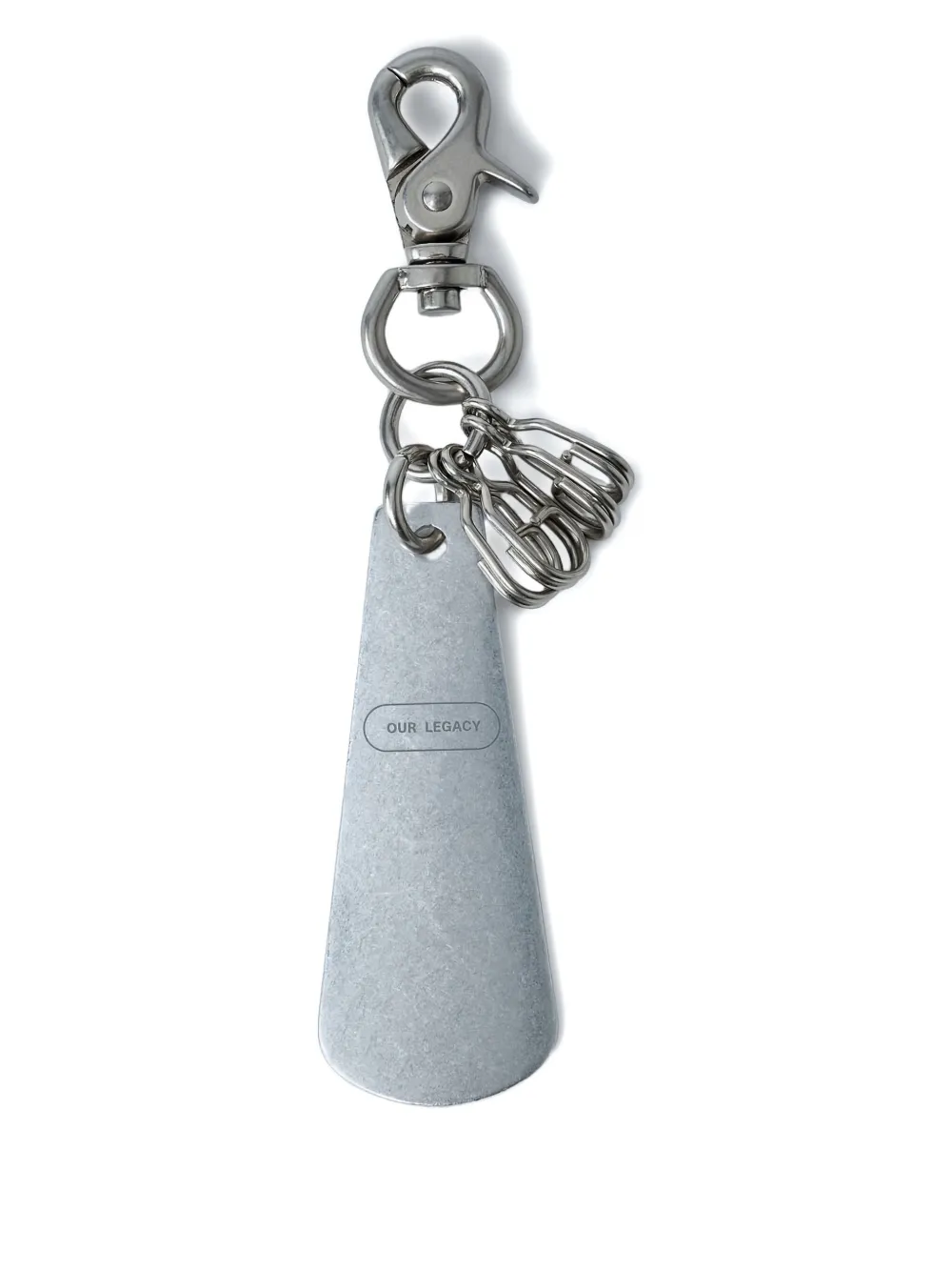 Our Legacy Logo Shoehorn Keyring In Silver