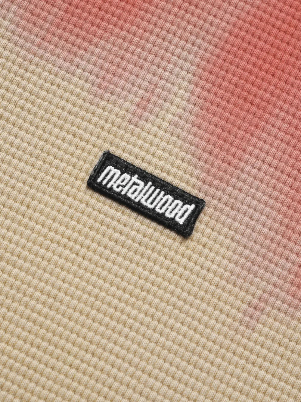 Metalwood Studio printed logo-patch polo shirt - Beige