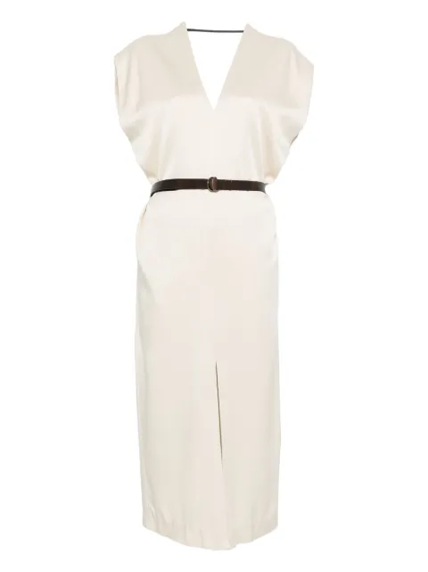 Brunello Cucinelli V-neck midi dress