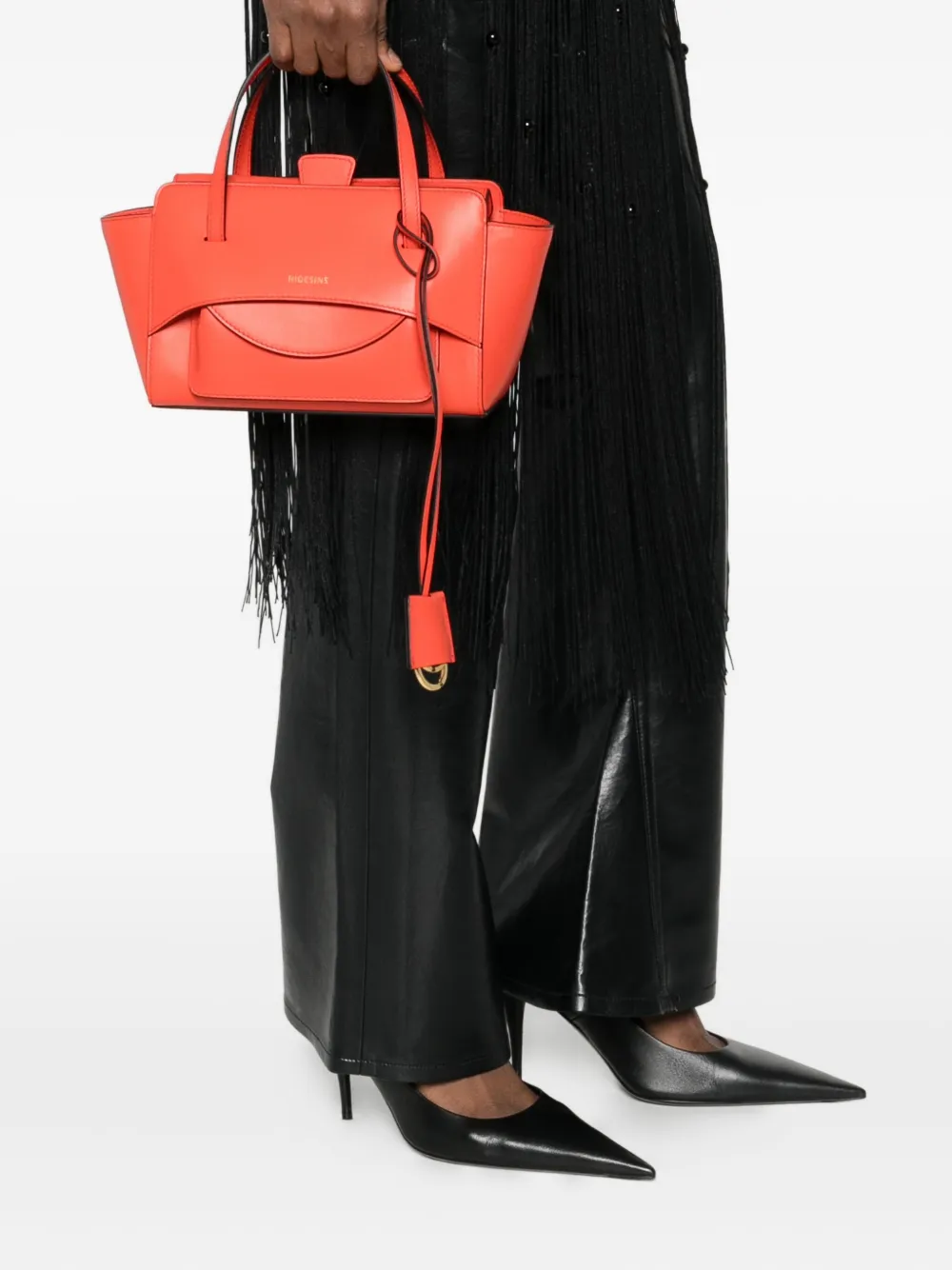 Hidesins Small Flap Premiere Tote Bag In Red