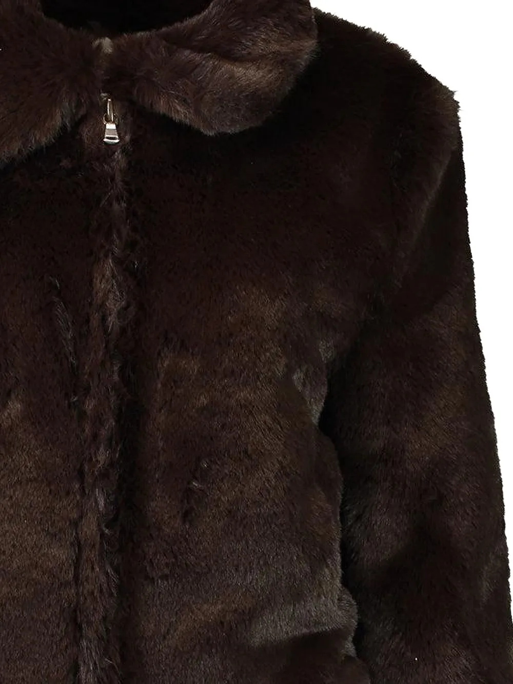 Sprwmn Tate Faux-fur Jacket In Brown