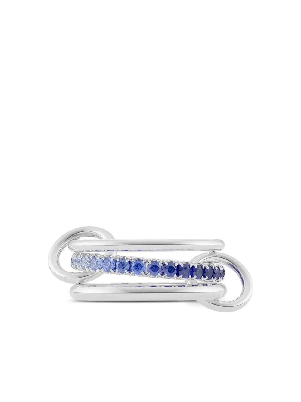 Spinelli Kilcollin Sterling Silver Blue Sapphire Ring In Metallic