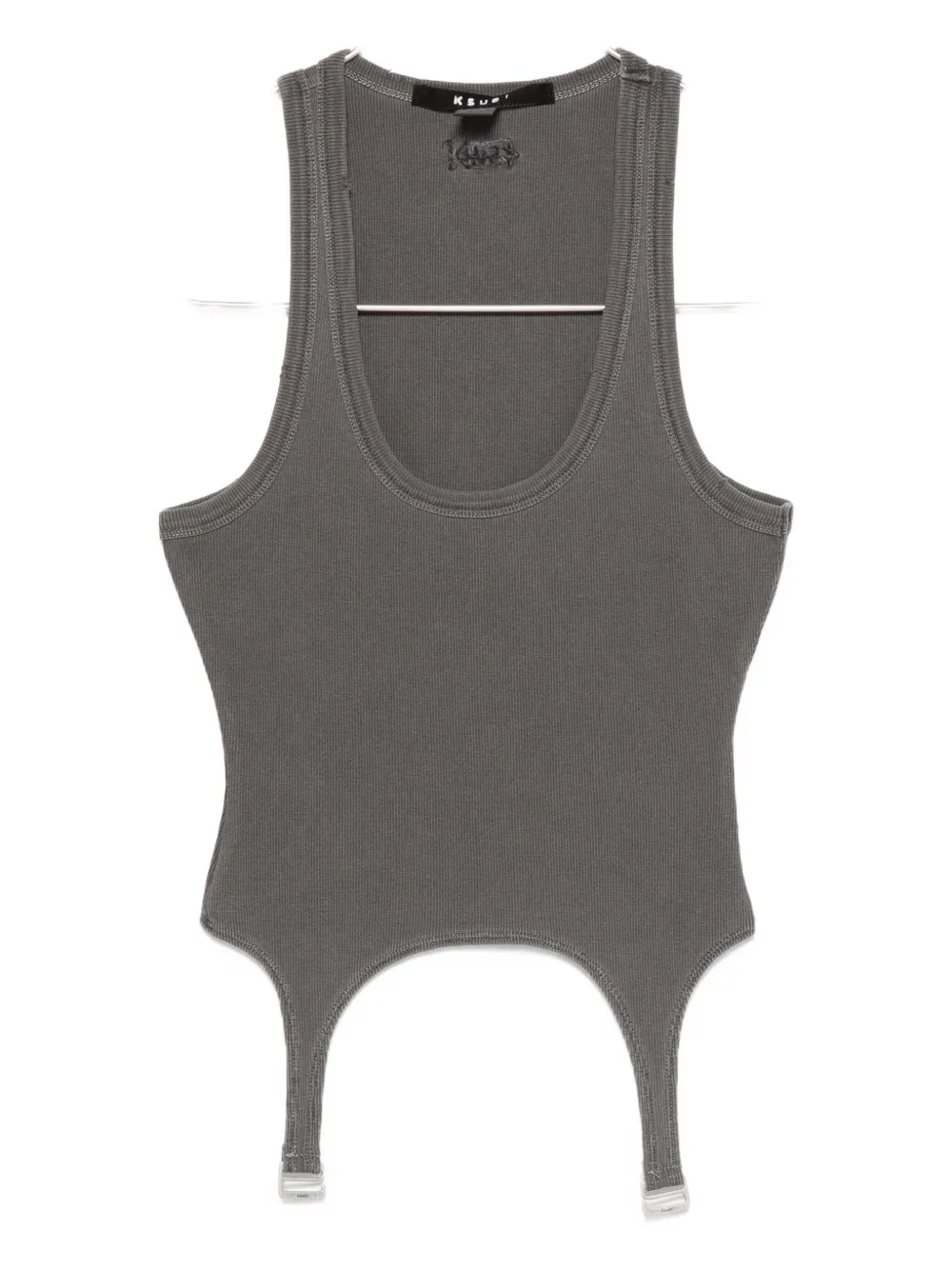 Ksubi Origin Garter-detail Tank Top In Gray