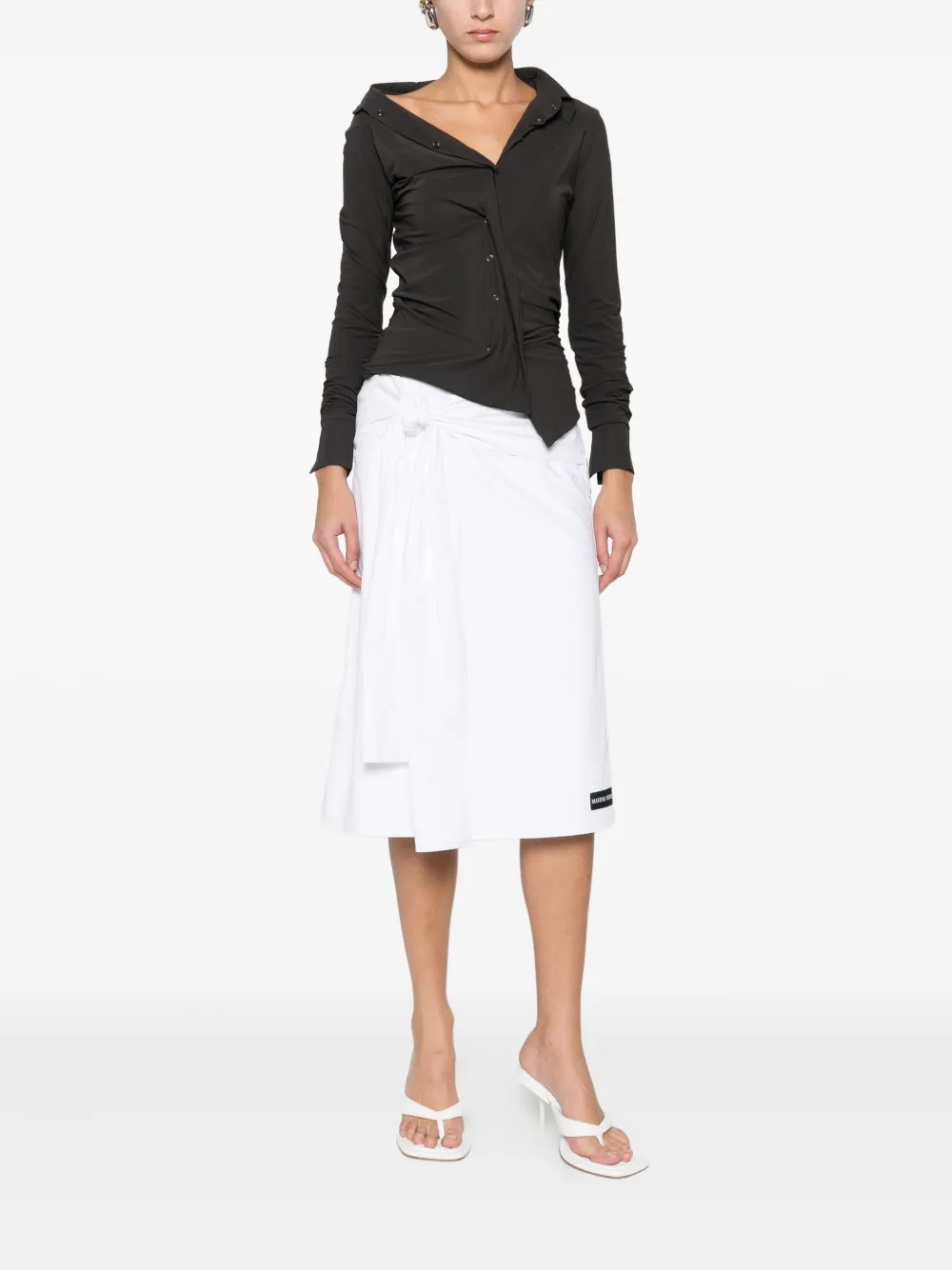 Ottolinger gathered-detail shirt - Grijs