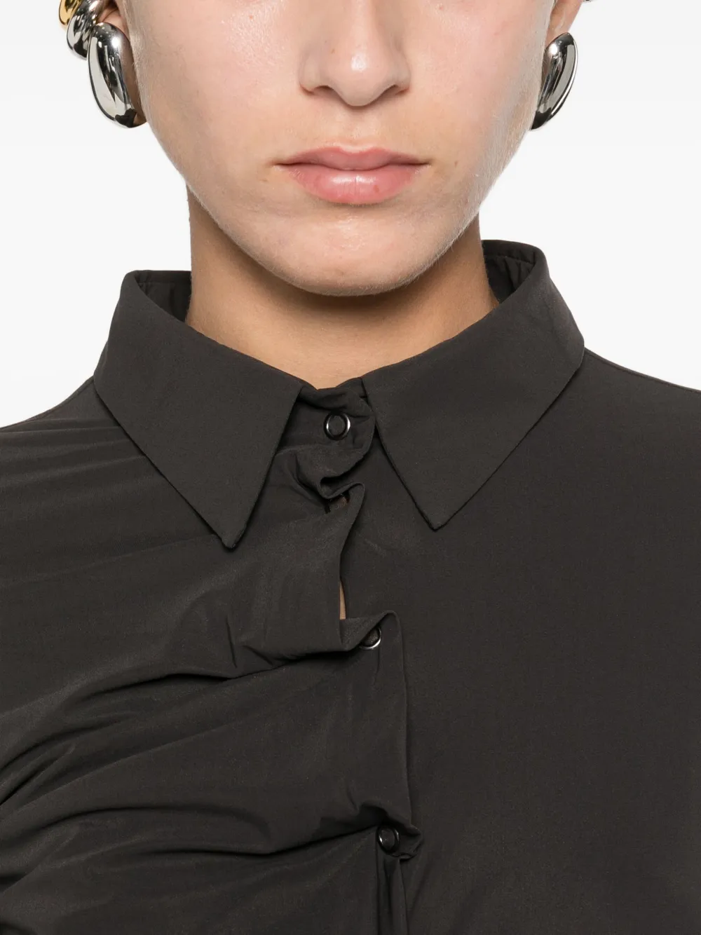 Ottolinger Blouse met gesmockt detail Grijs