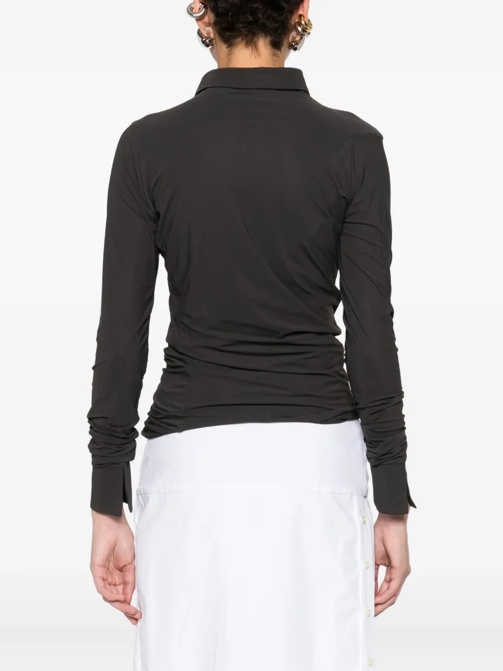 Ottolinger Blouse met gesmockt detail Grijs