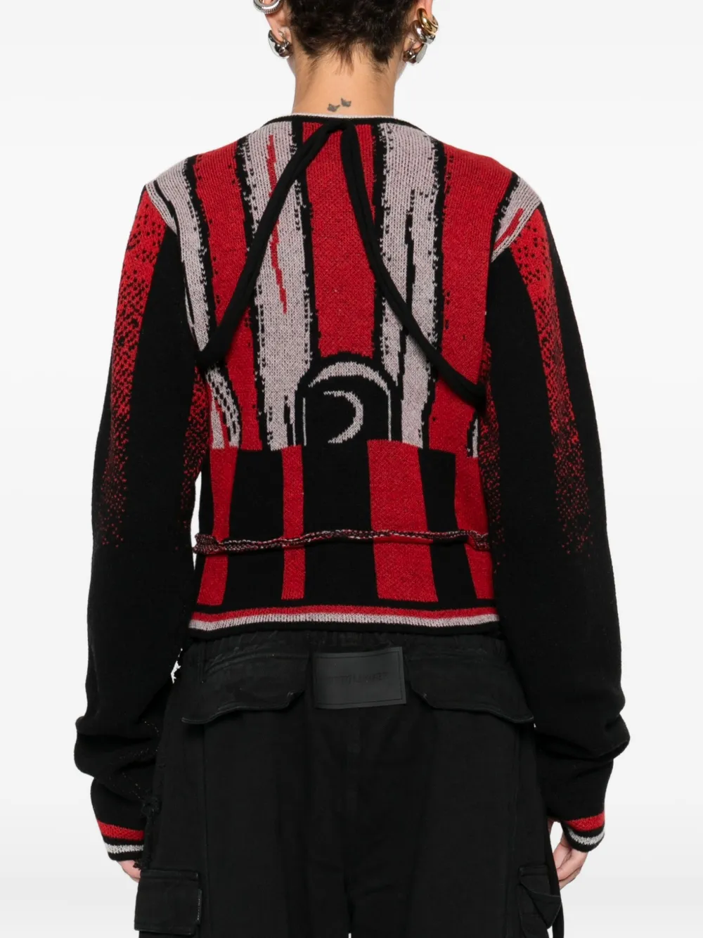 Ottolinger Vest met abstracte print Zwart