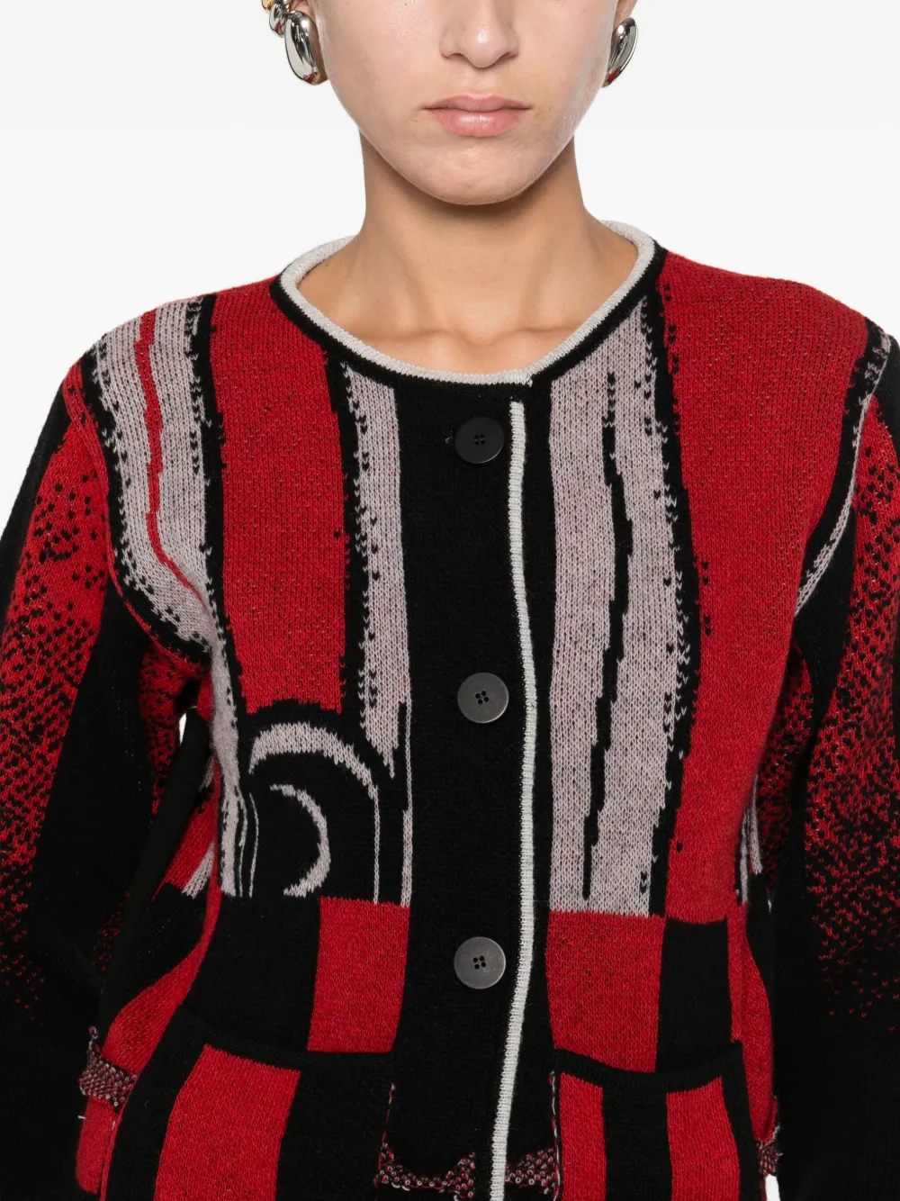 Ottolinger Vest met abstracte print Zwart